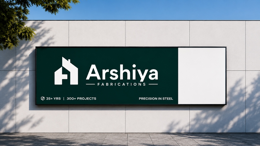 Arshiya Steel Fabrication billboard mockup